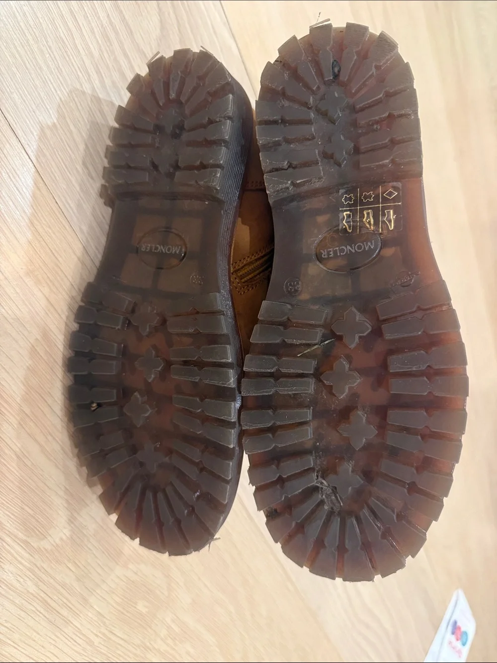 Moncler Kids Chestnut Brown Suede Lace-Up Lug Boots